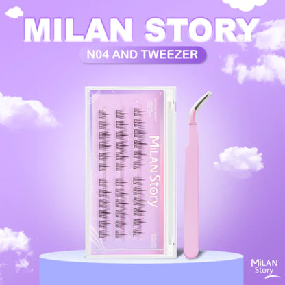 [ LANGSUNG TEMPEL ] MILAN STORY N SERIES Bulu Mata Palsu | Eyelash Extention | Eye Make Up | Douyin Lash Tanpa Pinset