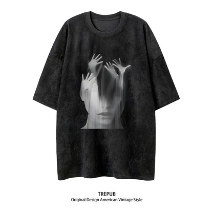 Sabrina T-shirt Oversize pressure Baju Kaos Korean Style | Pria Wanita /367