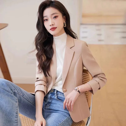 EMITA BLOOM long jaket outer merah polos kondangan wanita kekinian aesthetic korean style outer pesta mewah elegan plus size
