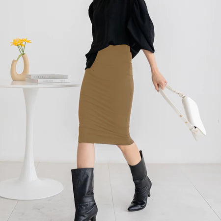 NZINGA Lilian | Rok Span Wanita Polos Slim Fit - Midi Skirt Stretc | Ukuran S - XXL