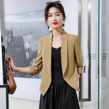 EMITA BLOOM blazer wanita premium elegant baju outer polos kondangan wanita kekinian panjang import korean style terbaru 2026