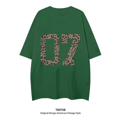 TREPUB.T-shirt Oversize leopard print 07 Baju Kaos Korean Style | Pria Wanita /381