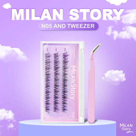 [ LANGSUNG TEMPEL ] MILAN STORY N SERIES Bulu Mata Palsu | Eyelash Extention | Eye Make Up | Douyin Lash Tanpa Pinset