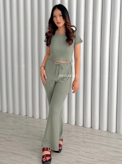 MIANABALI - ONE SET RENATA | Setelan premium atasan dan kulot rib knit