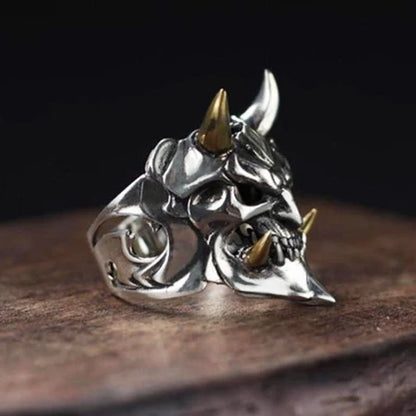 Sadyye Cincin Titanium Bentuk Tren Mode Rubi Bertahtakan Batu Vintage Pria Cincin Hip-Hop Aksesoris