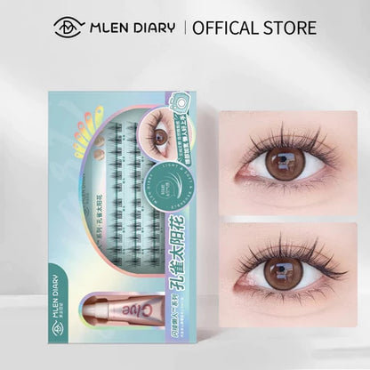 MLEN DIARY Blue Sunflower Eyelashes bulu mata palsu + lem