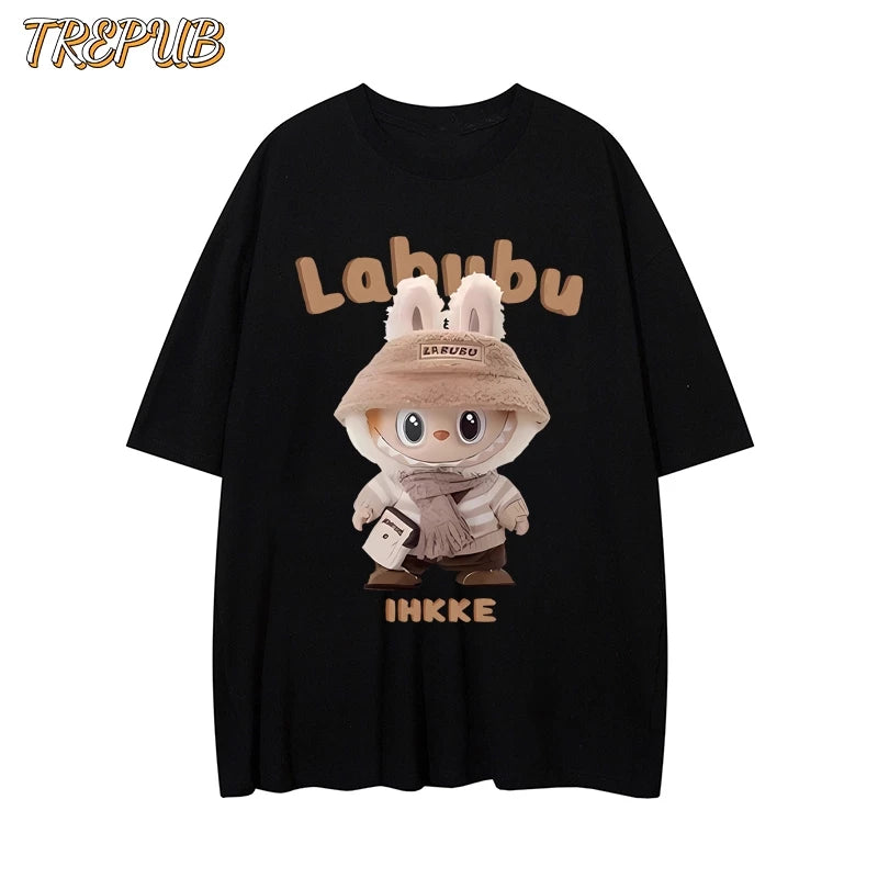 TREPUB.T-shirt Oversize labubu Baju Kaos Korean Style | Pria Wanita /188