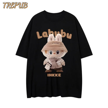 TREPUB.T-shirt Oversize labubu Baju Kaos Korean Style | Pria Wanita /188