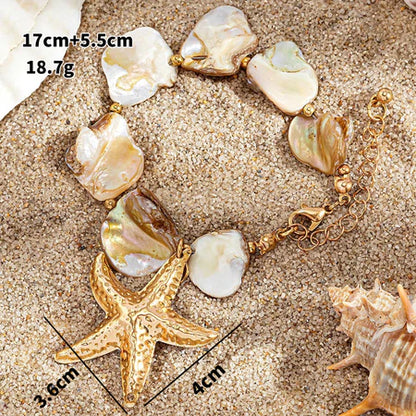 Ready Aksesori Kalung Setelan Serbaguna Bintang Laut Gaya Laut Rantai Tulang Selangka Kerang Liburan Pant