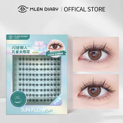 MLEN DIARY Blue Sunflower Eyelashes bulu mata palsu + lem