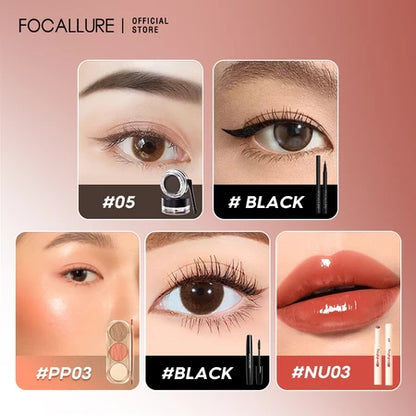 [Hot Bundle]FOCALLURE Makeup Set 3/5/7PCS Bundle Lip tint Eyeshadow Foundation Eyeliner Blush Powder Mascara