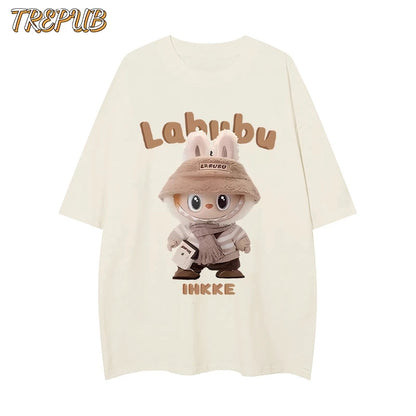 TREPUB.T-shirt Oversize labubu Baju Kaos Korean Style | Pria Wanita /188