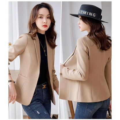 EMITA BLOOM blazer wanita premium elegant baju outer polos kondangan wanita kekinian panjang import korean style terbaru 2026