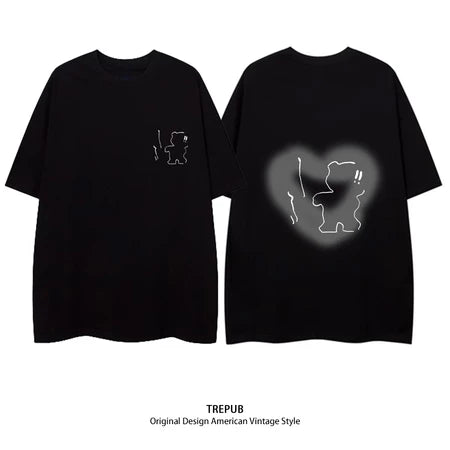 TREPUB.T-shirt Oversize Drink box Baju Kaos Korean Style | Pria Wanita /129