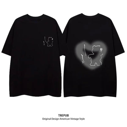 TREPUB.T-shirt Oversize Drink box Baju Kaos Korean Style | Pria Wanita /129