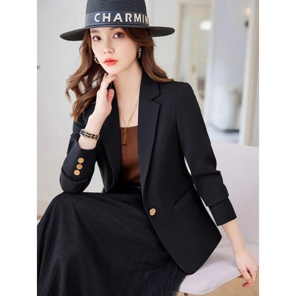 EMITA BLOOM blazer wanita premium elegant baju outer polos kondangan wanita kekinian panjang import korean style terbaru 2026