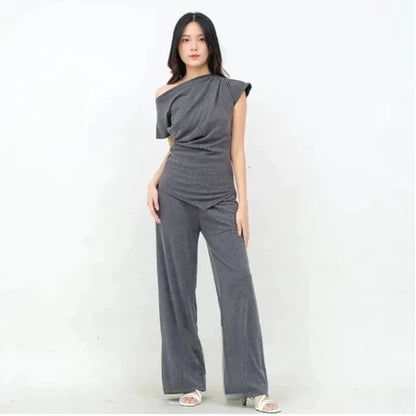 Terbaru RUBY ONE SET Lengan Panjang / Setelan Kulot Wanita Baju Muslim Bahan Knit