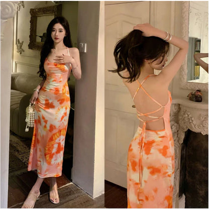 Yimita baju midi dress motif bunga cantik ke pantai jumbo wanita korean style party dress elegant casual dress terbaru 2026 import