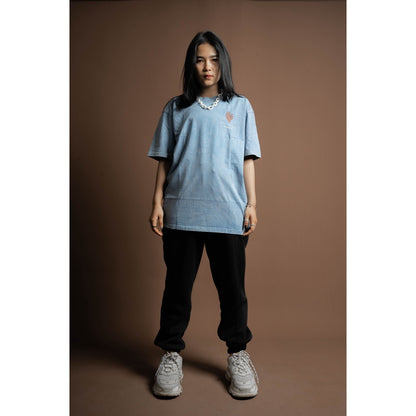 T-shirt Oversize Washed Ocean