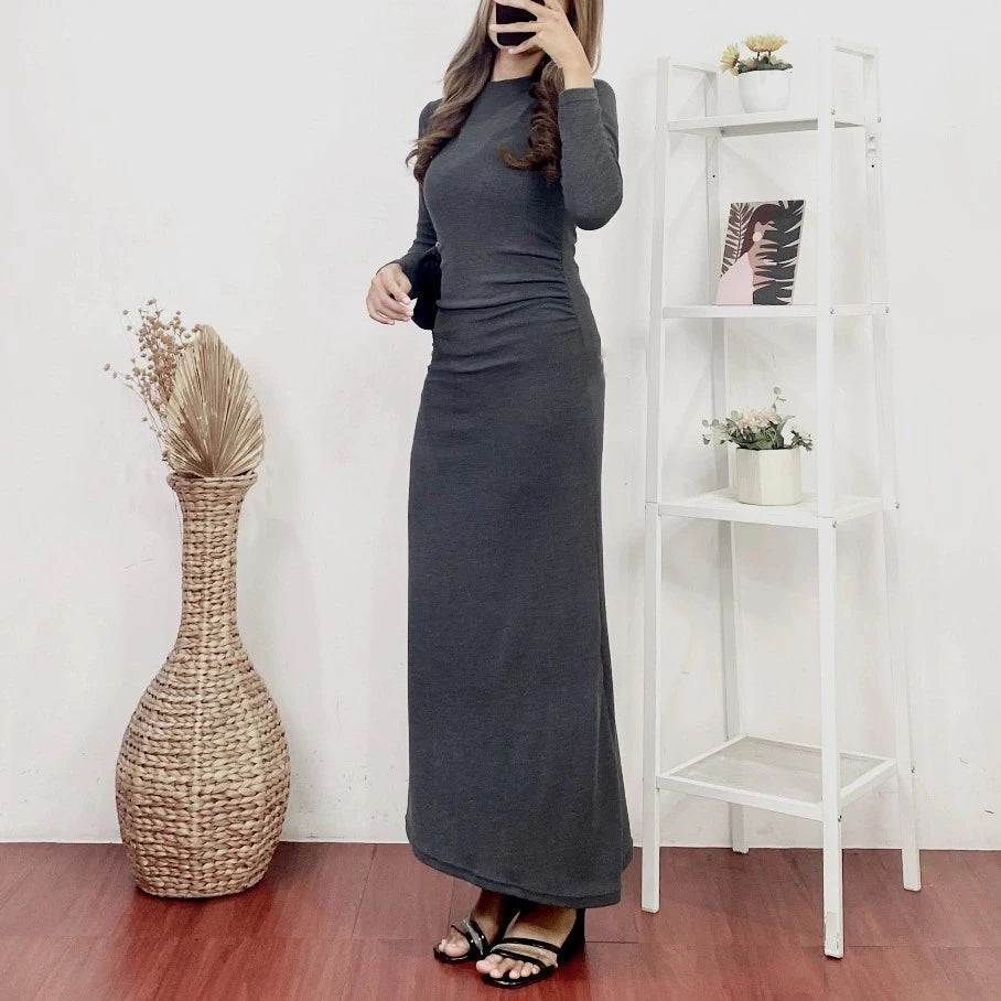Givina Dress Knit Wanita Woman Knit Long Dress | ORINA DRESS KNIT IBU HAMIL