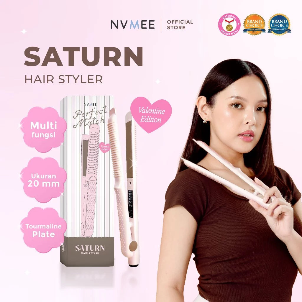 NVMEE - Catokan Pelurus Rambut Saturn Hair Styler Mudah Digunakan