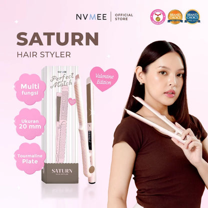 NVMEE - Catokan Pelurus Rambut Saturn Hair Styler Mudah Digunakan