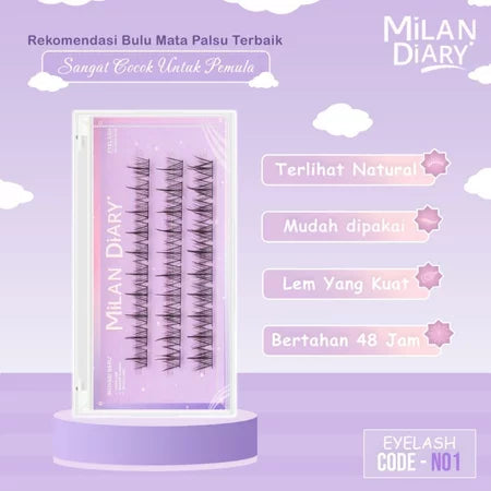 [ LANGSUNG TEMPEL ] MILAN STORY N SERIES Bulu Mata Palsu | Eyelash Extention | Eye Make Up | Douyin Lash Tanpa Pinset