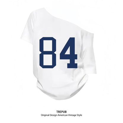 T-shirt Oversize Wanita Blue 84 Baju Kaos Korean Style | Pria Wanita /372