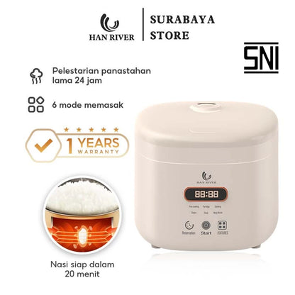 HAN RIVER Rice Cooker 1.2L Magic Com Smart cooker Penanak nasi HRRC02WT