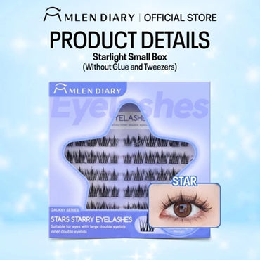 MLEN DIARY BULU MATA ALSU MOON SUN STARS SERI BULU MATA NATURAI EYELASH EXTENSION MAKEUP