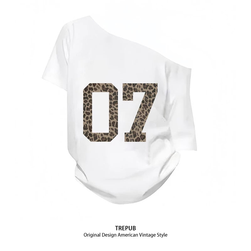 TREPUB.T-shirt Oversize leopard print 07 Baju Kaos Korean Style | Pria Wanita /381
