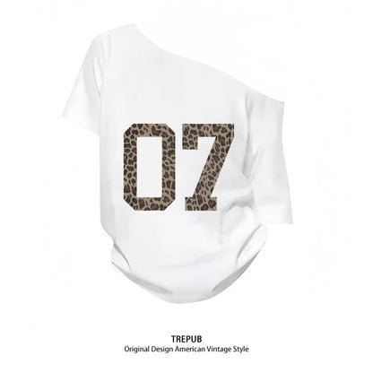 TREPUB.T-shirt Oversize leopard print 07 Baju Kaos Korean Style | Pria Wanita /381