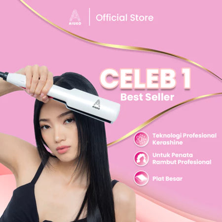 AIUEO Catokan Rambut 957 Celeb 1 • Catok Rambut Recommended Plat Besar Untuk Rambut Ikal Membandel Teknologi