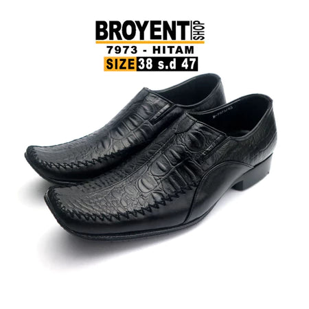 Sepatu Pantofel Pria Kulit Sapi Asli 7973 Size 38-47