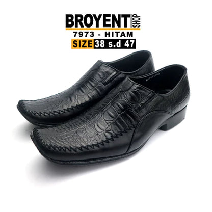Sepatu Pantofel Pria Kulit Sapi Asli 7973 Size 38-47