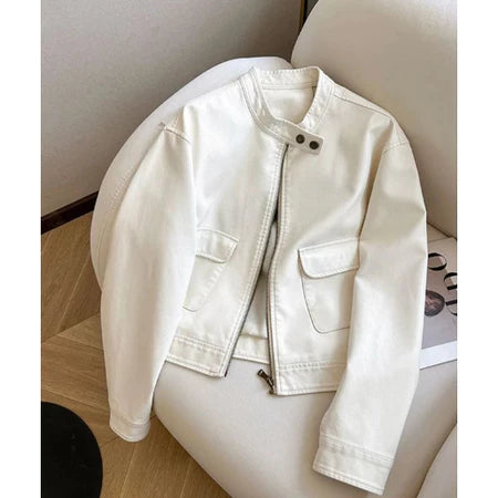 - Jacket Leather woman Classic daily wear activity