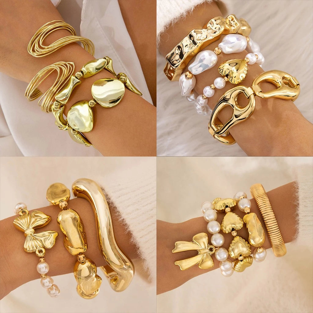 ready 23 model Gelang perhiasan Eropa dan Amerika, gelang liontin paduan cangkang bintang laut liburan pantai, perhiasan manik-manik