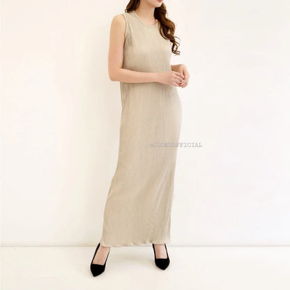 Inner Dress Span Wavy Plisket Lidi / Dress Wavy / Dress Span / Dress Polos Plisket / Inner Plisket / Dress Plisket / Inner Pleated Dress