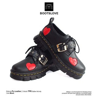 Mikihas Bootslove Sepatu Boots Wanita Hitam Premium