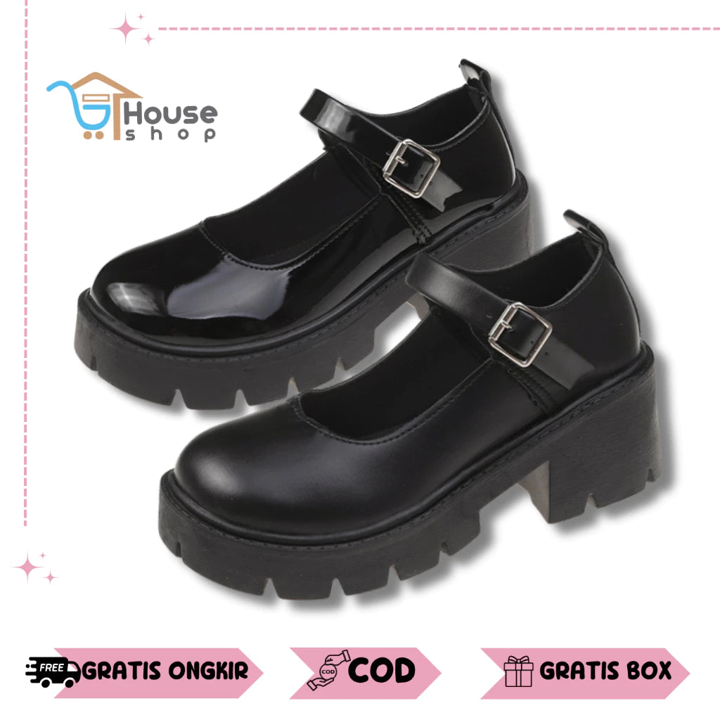 Boots Kulit Wanita Modern Fashion Casual Korean Style Terbaru - 0306