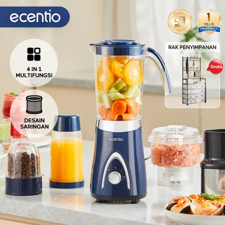 ecentio 5 In 1 Chopper Blender 1000ml+500ml+500ml+300ml juicer blender Bumbu Alat 304 stainless steel Penggiling daging Food