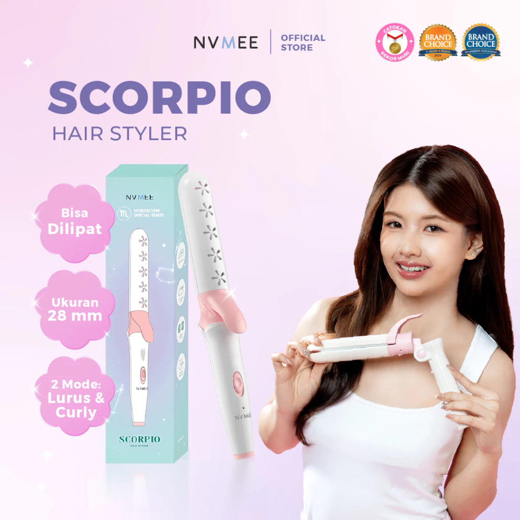 Catokan Pelurus Pengeriting Scorpio Hair Styler Bisa Dilipat