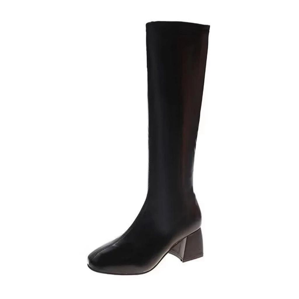 sepatu boot heal 5 cm tinggi selutut fashion wanita harga fromo!!
