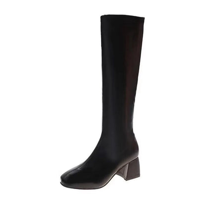 sepatu boot heal 5 cm tinggi selutut fashion wanita harga fromo!!