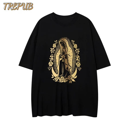 TREPUB.T-shirt Oversize Korean Lady Prayer Baju Kaos Korean Style | Pria Wanita /297