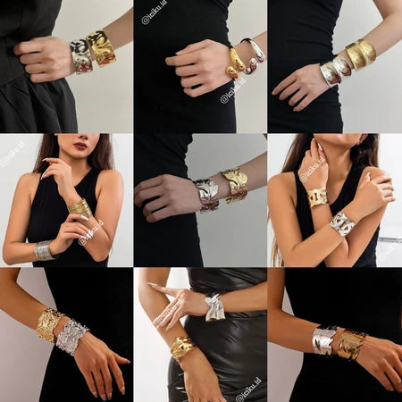 Gelang Bangle Model Terbuka Bracelet Aesthetic Gelang Wanita Simple Elegant