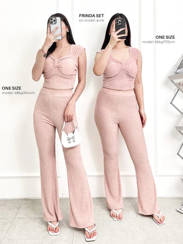 [GURLBUCKET] Frinda Set / Top / Pant / Oneset Baby Crush "Pakaian Wanita"