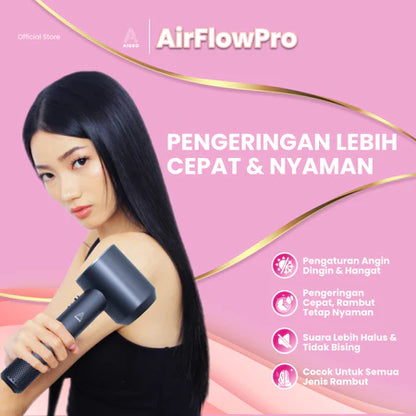 AIUEO AirFlowPro Hair Dryer Salon Profesional Ringan Angin Kencang