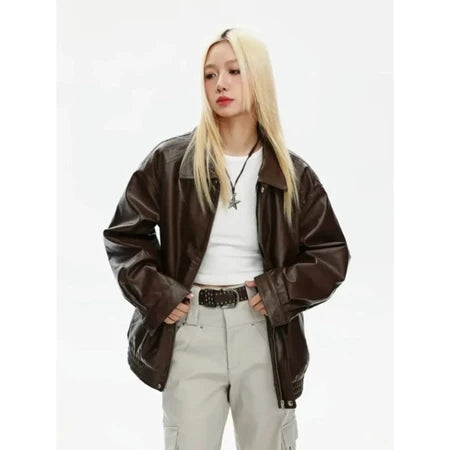• Jacket Leather Woman Terbaru Jaket Kulit Wanita