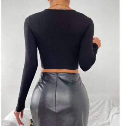 olivya top croptop v neck